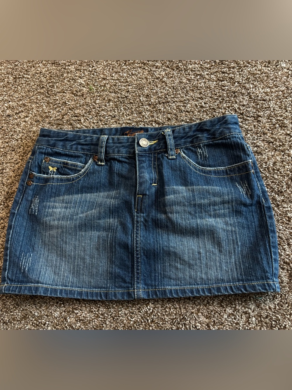 Aeropostale Blue Washed Denim Mini Skirt